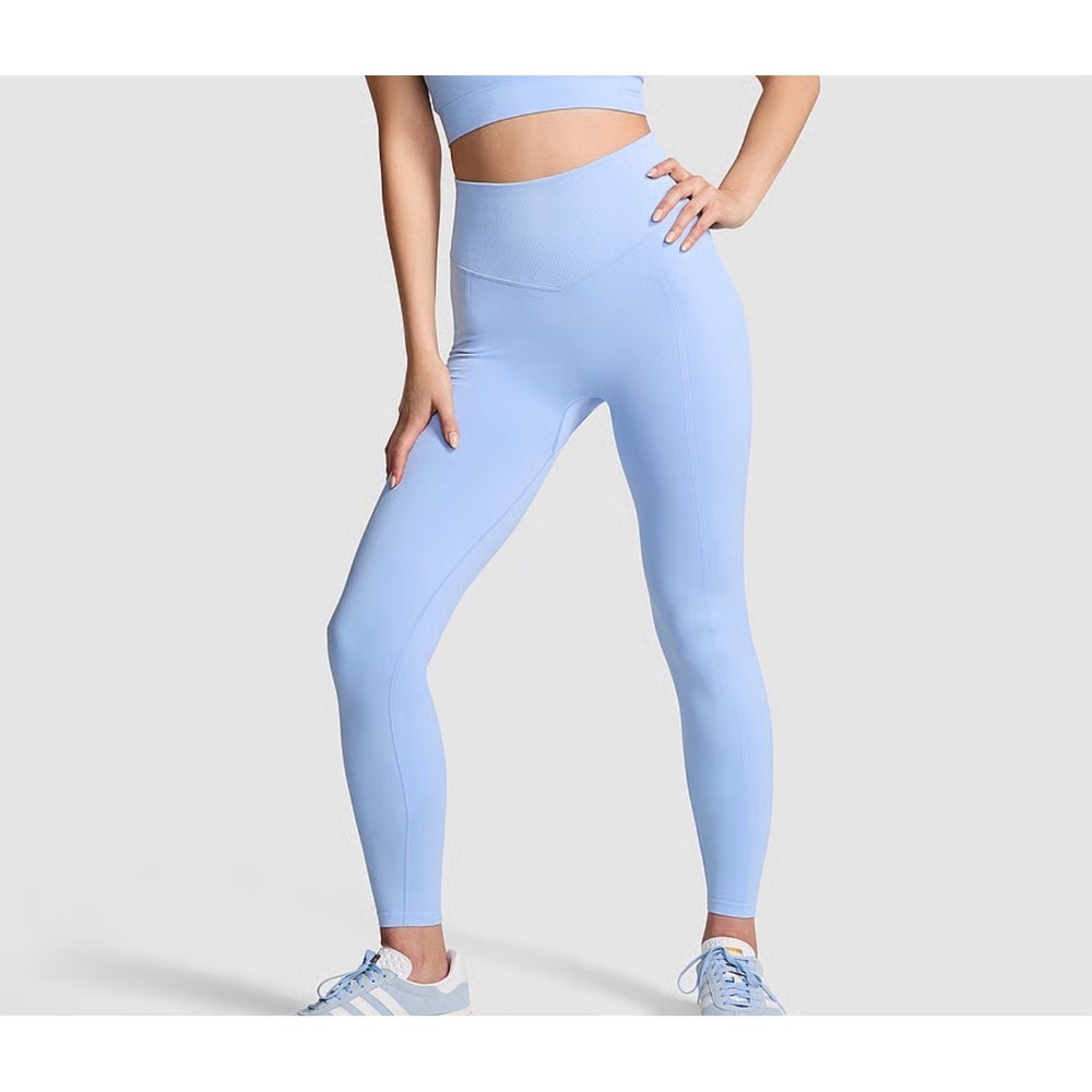 Victoria's Secret PINK Women's Seamless High Waist Leggings Light Blue Medium